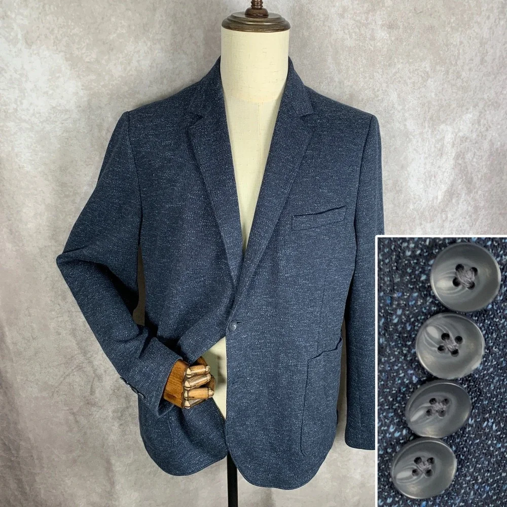 Performance Linen Blazer Sport Coat Men XL Nordstrom Unstructered Mida Italy